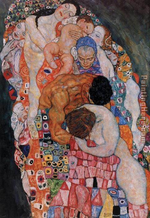 Death and Life (detail) painting - Gustav Klimt Death and Life (detail) art painting